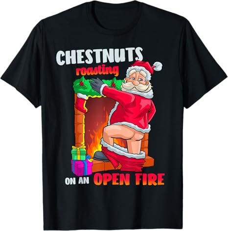 Funny Naughty Santa Xmas T-Shirt